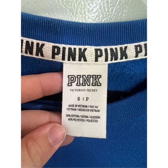 Pink By Victorias Secret Multicolored Crewneck Woman’s Size Small Flaws Stained - Picture 3 of 13